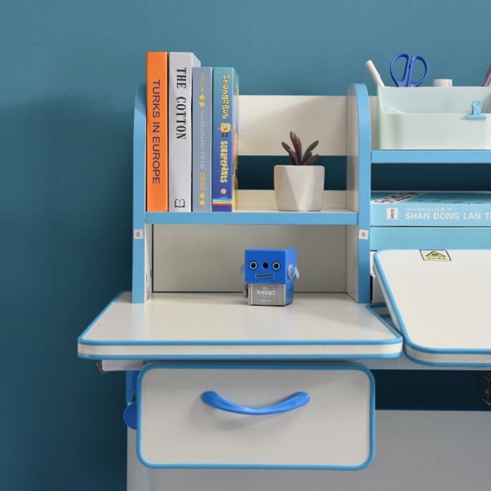 120cm Height Adjustable Children Kids Ergonomic Study Desk Blue AU - Cosy Abode