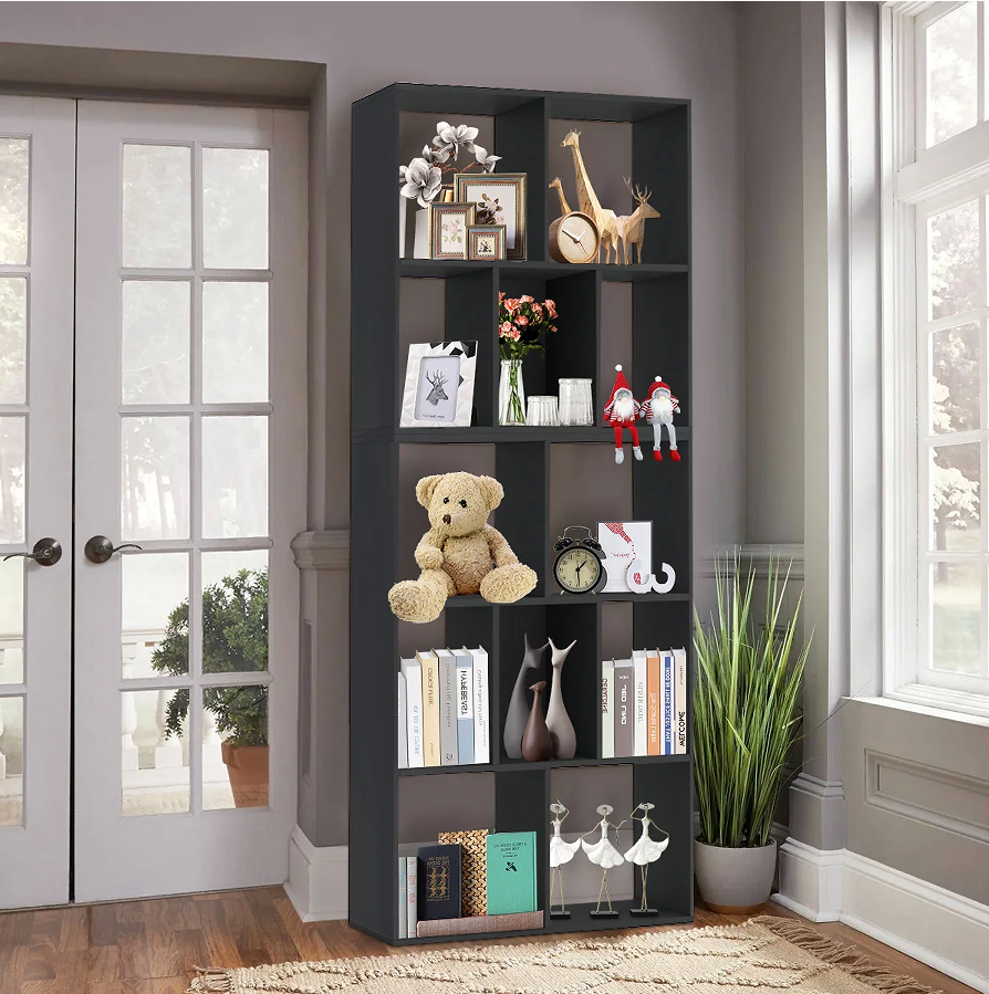 12 Cube Bookshelf & Display Stand - Black - Cosy Abode