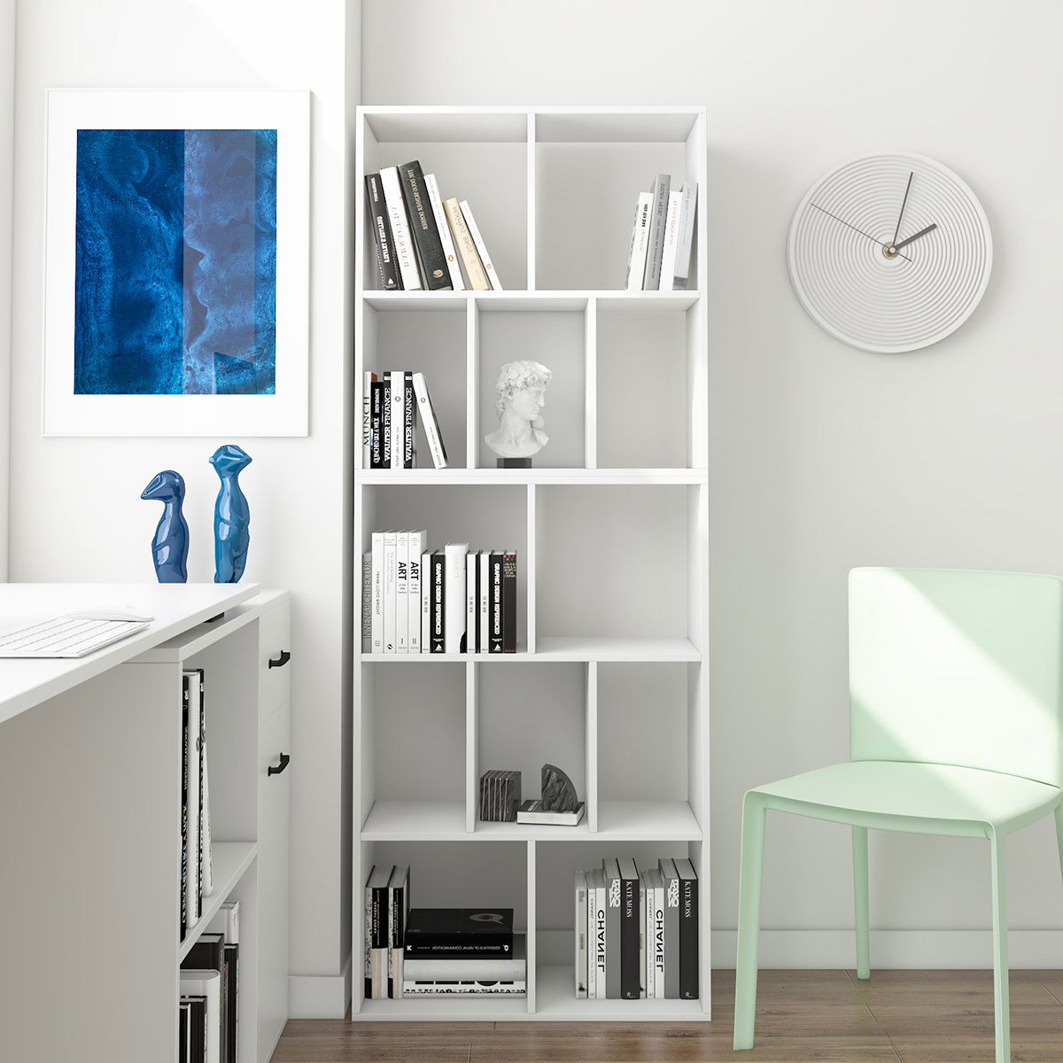 12 Cube Bookshelf & Display Stand - White - Cosy Abode