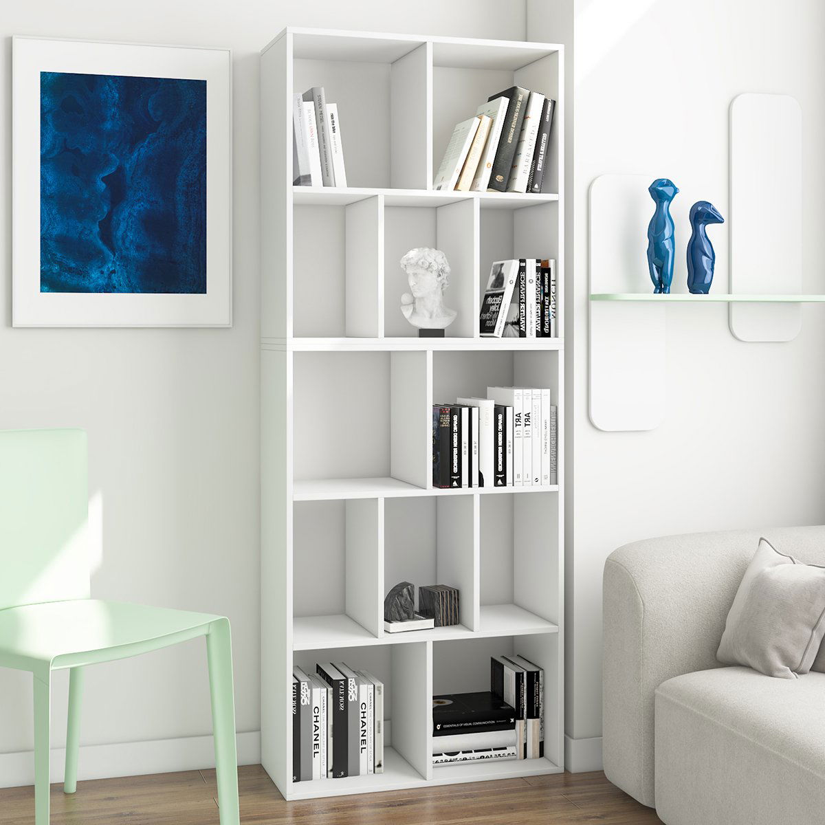 12 Cube Bookshelf & Display Stand - White - Cosy Abode
