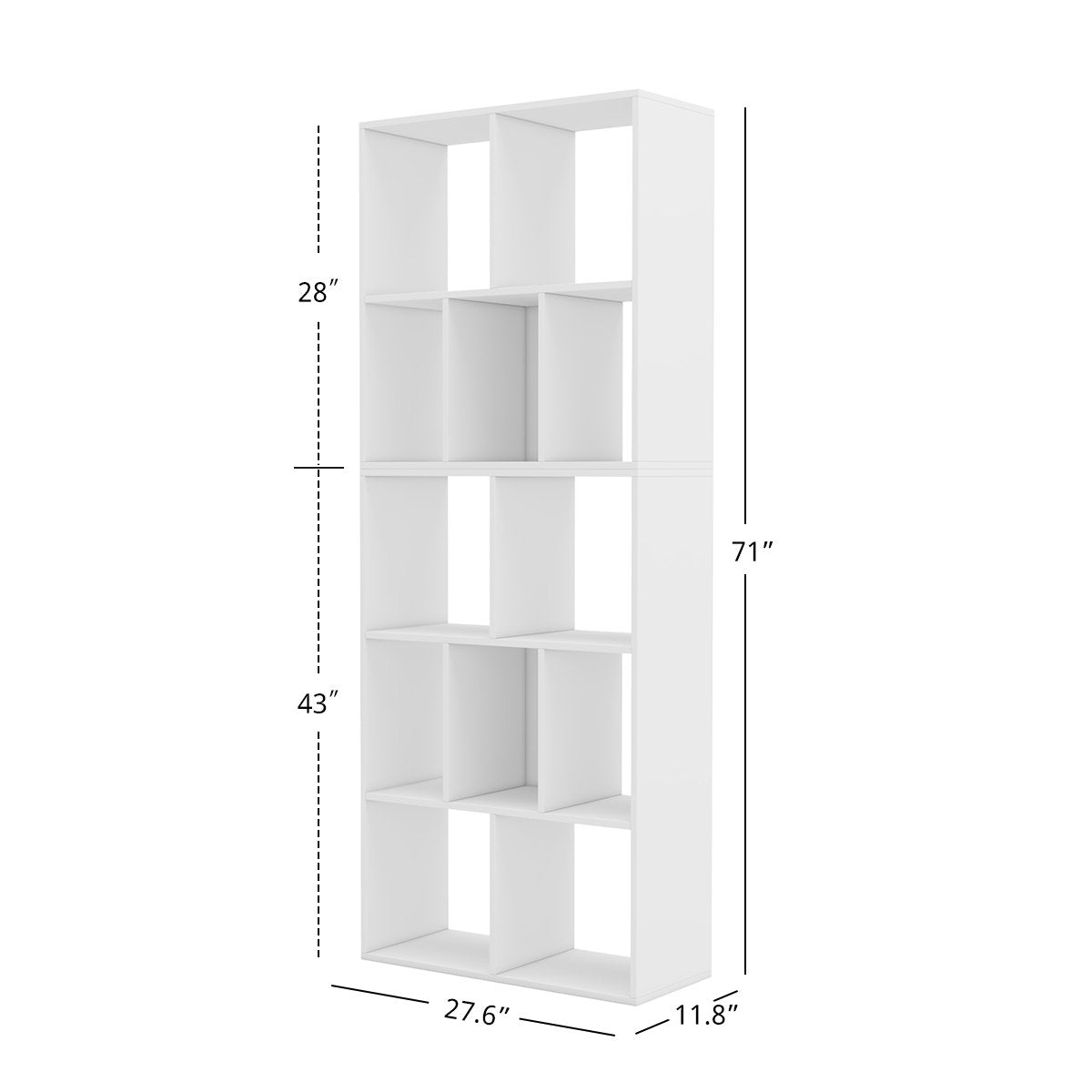 12 Cube Bookshelf & Display Stand - White - Cosy Abode