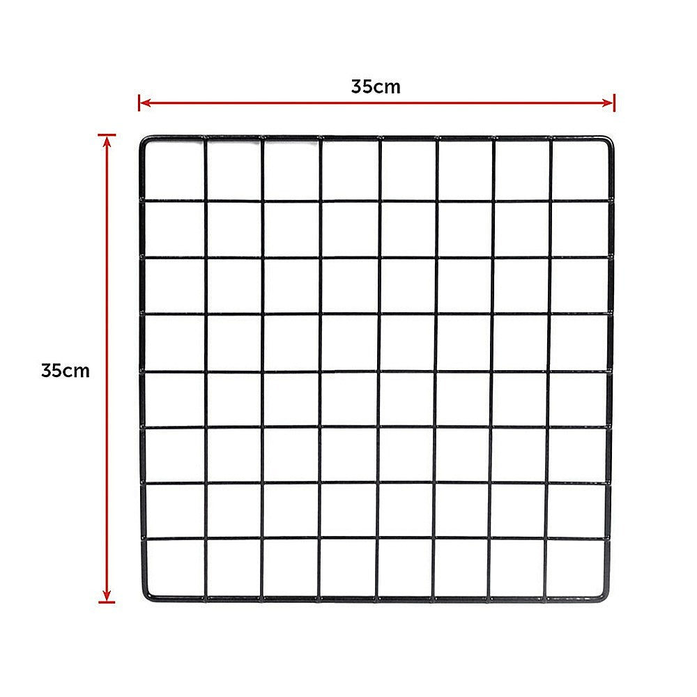 12 Cube Wire Grid Organiser Bookcase Storage Cabinet Wardrobe Closet Black - Cosy Abode