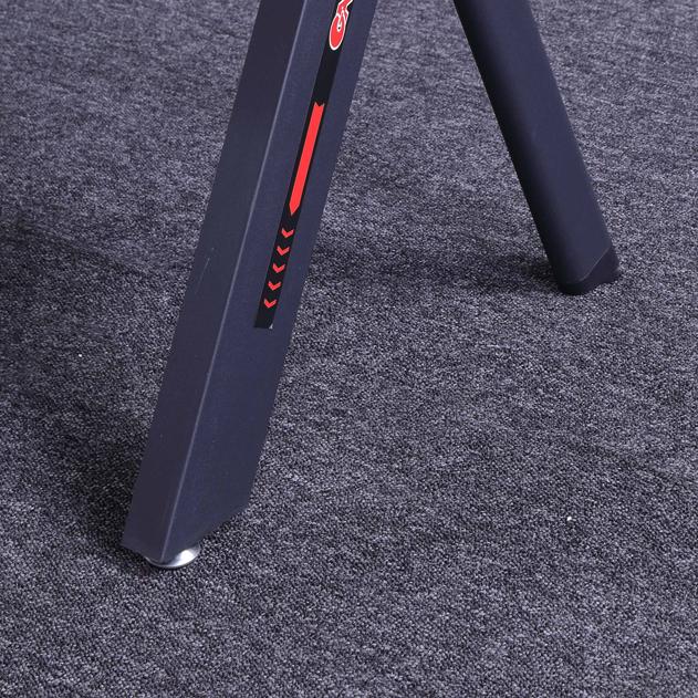 140cm RGB Gaming Desk Home Office Carbon Fiber Led Lights Game Racer Computer PC Table Y-Shaped Black - Cosy Abode