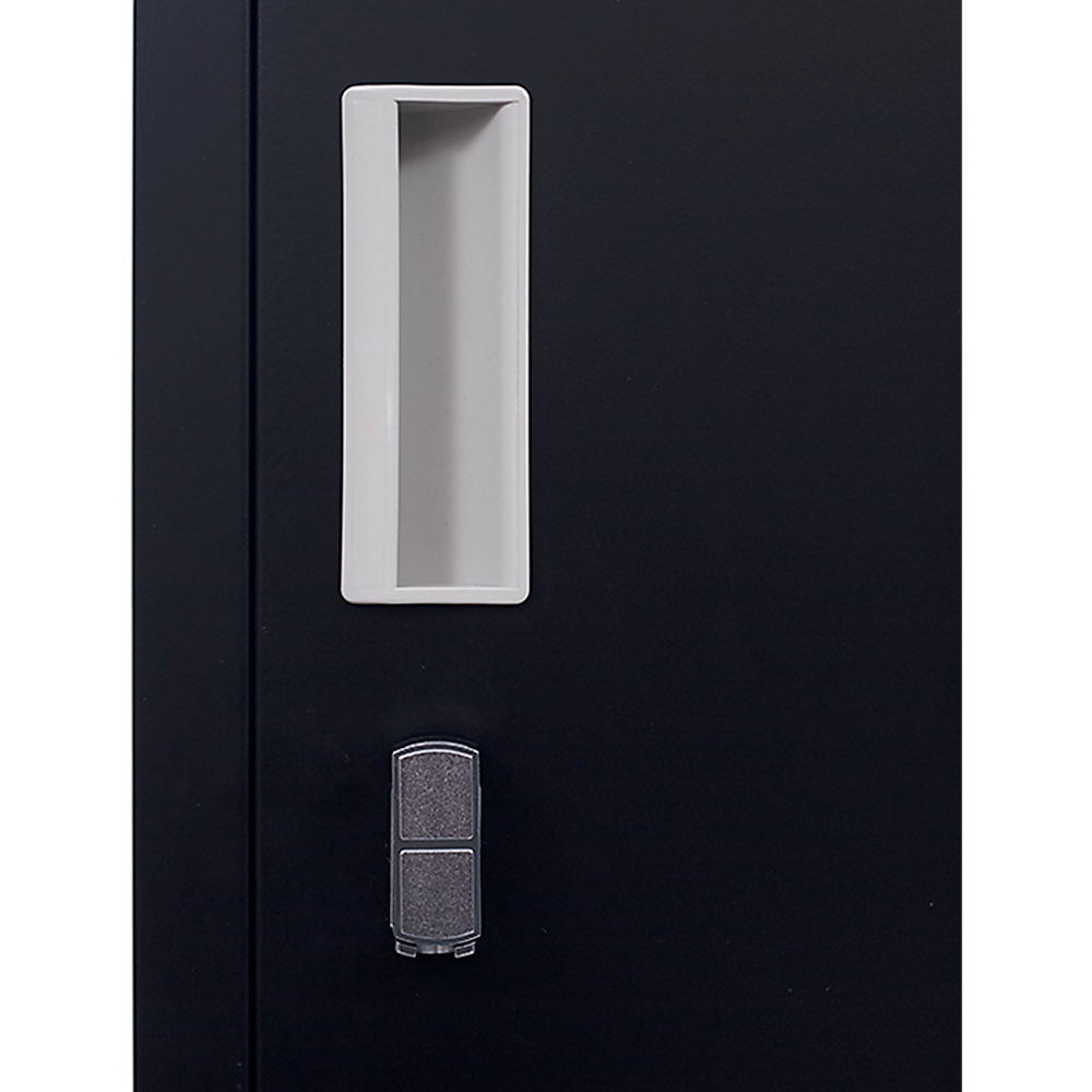 2-Door Vertical Locker for Office - Black - Cosy Abode
