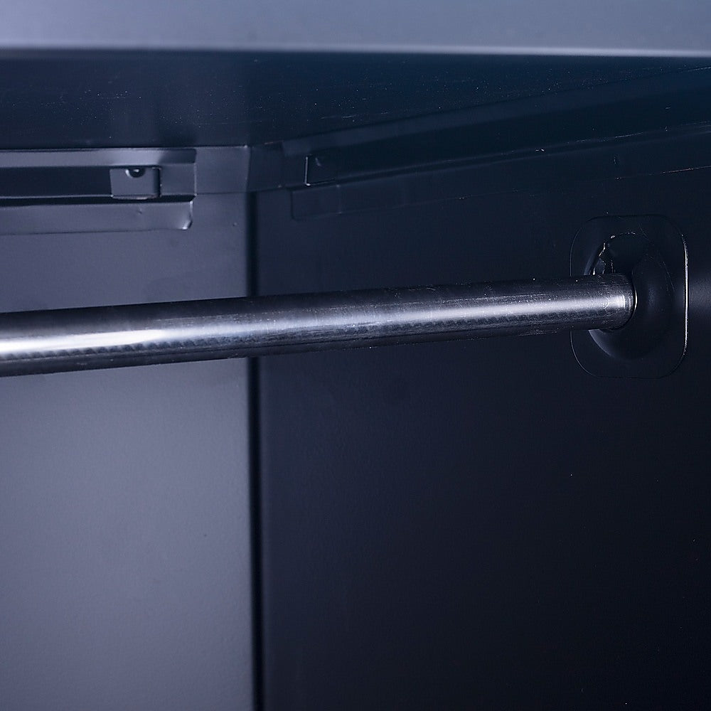 2-Door Vertical Locker for Office - Black - Cosy Abode