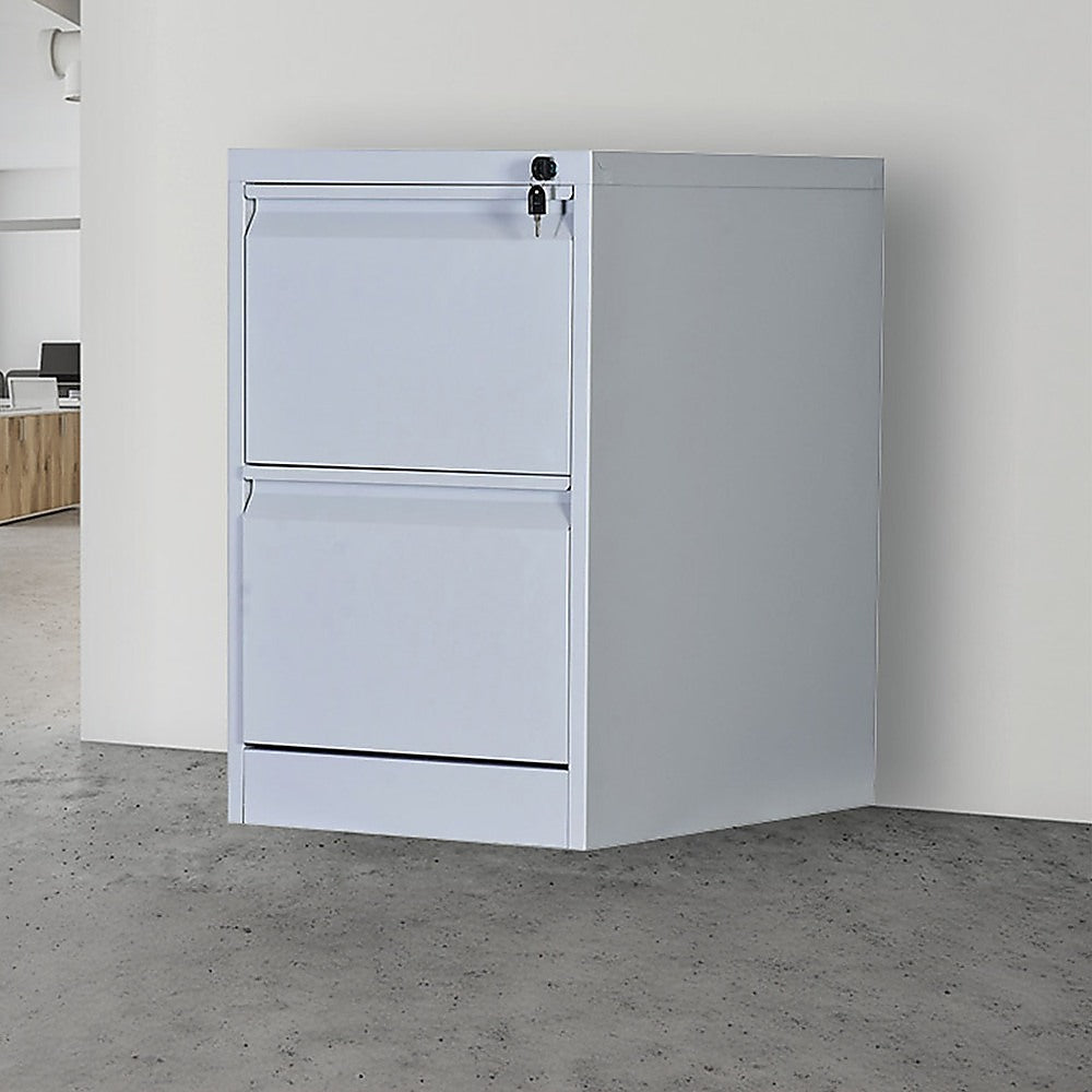 2-Drawer Shelf Office Gym Filing Storage Locker Cabinet - Cosy Abode