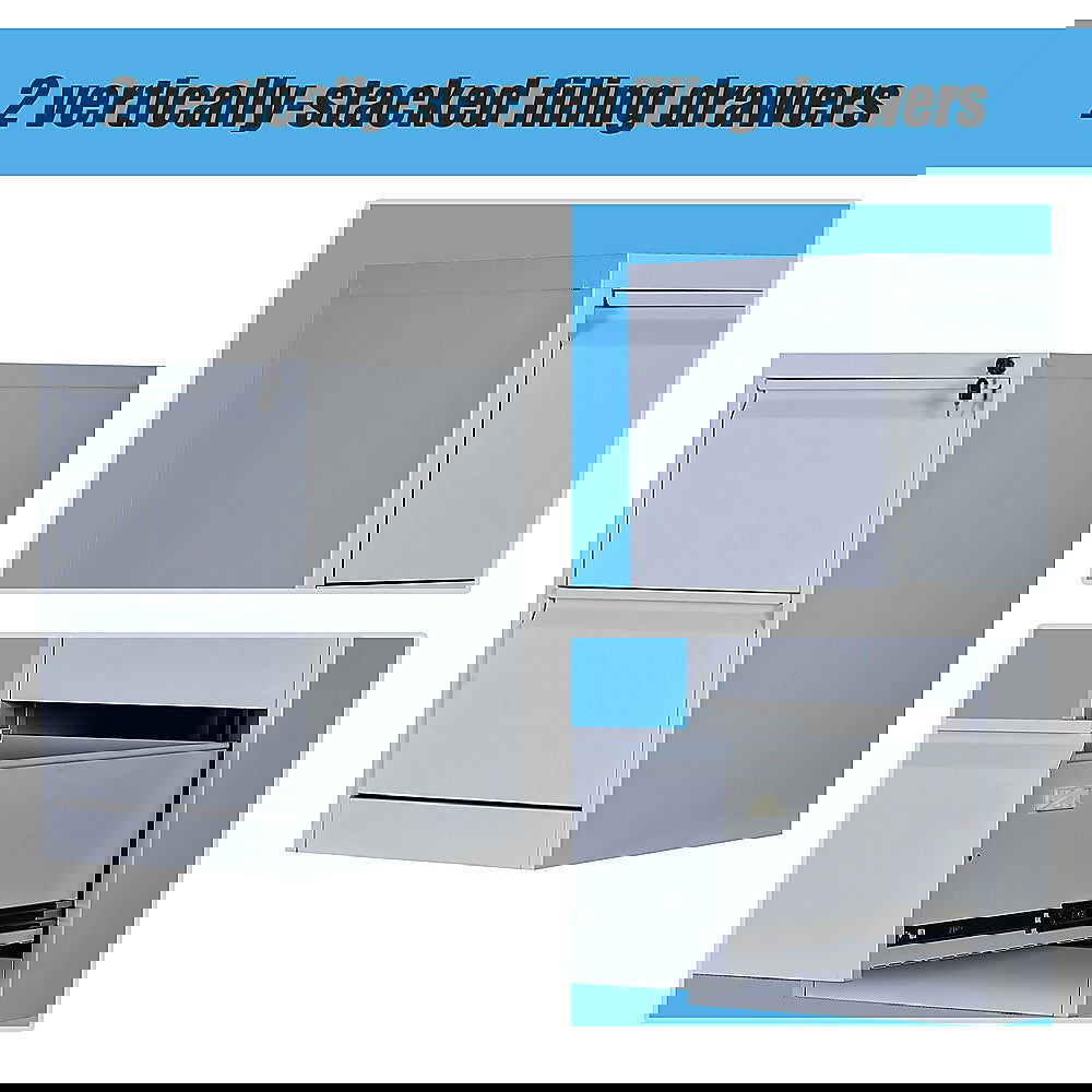 2-Drawer Shelf Office Gym Filing Storage Locker Cabinet - Cosy Abode