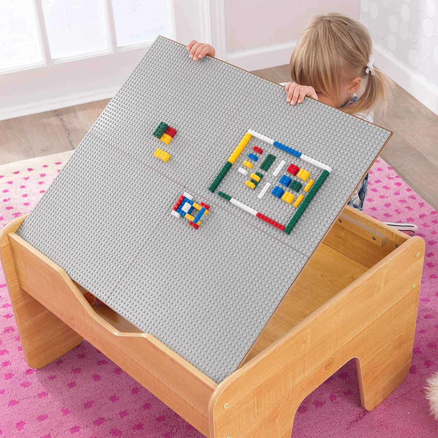 2-in-1 Activity Table with Board for kids 64 x 60 x 40 cm - Cosy Abode