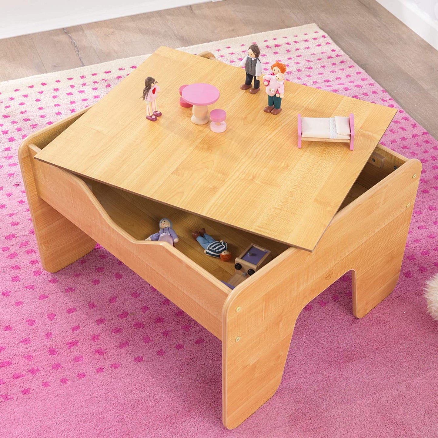 2-in-1 Activity Table with Board for kids 64 x 60 x 40 cm - Cosy Abode