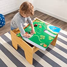 2-in-1 Activity Table with Board for kids 64 x 60 x 40 cm - Cosy Abode