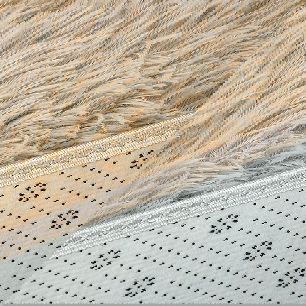 230x200cm Floor Rugs Large Shaggy Rug Area Carpet Bedroom Living Room Mat - Beige - Cosy Abode
