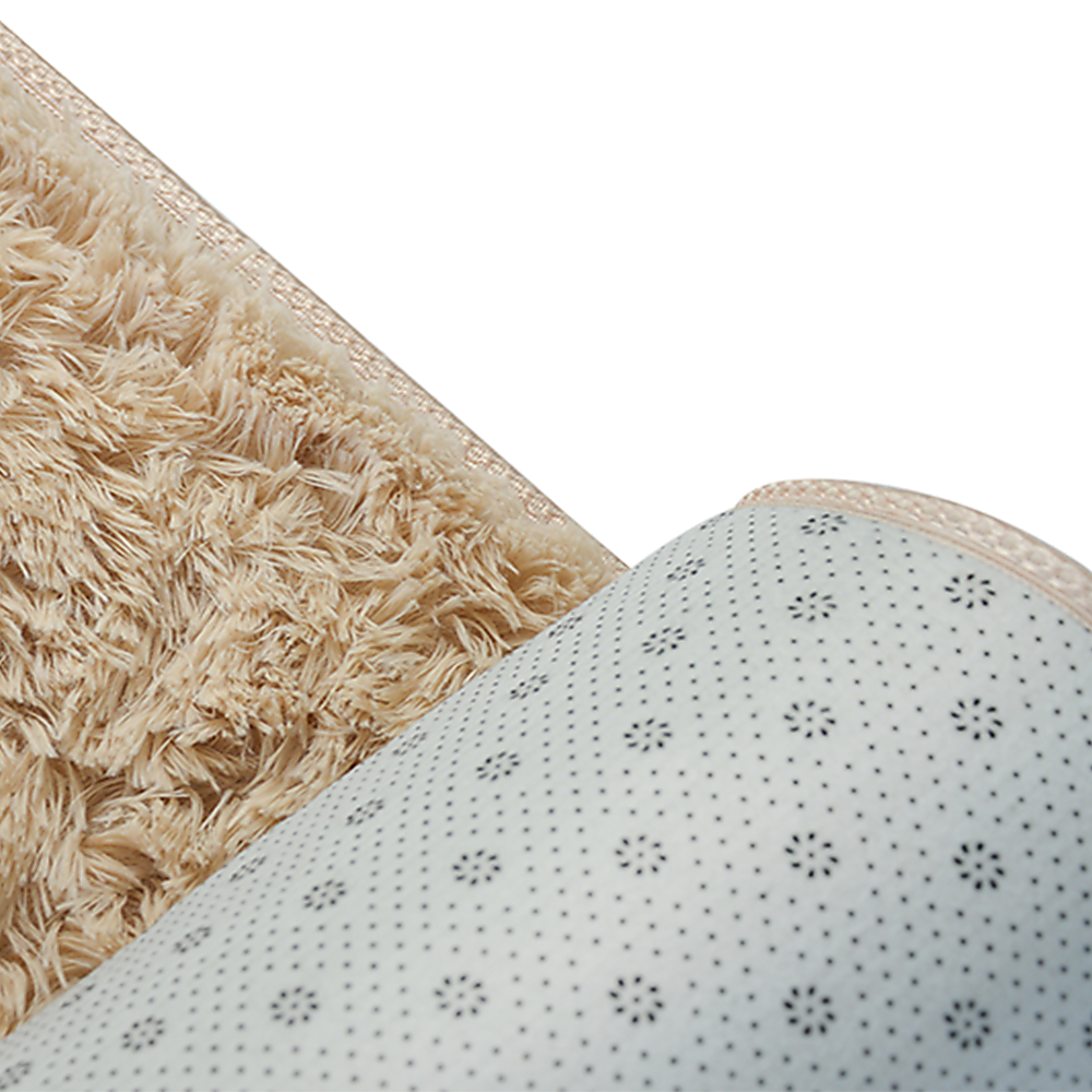 230x200cm Floor Rugs Large Shaggy Rug Area Carpet Bedroom Living Room Mat - Beige - Cosy Abode