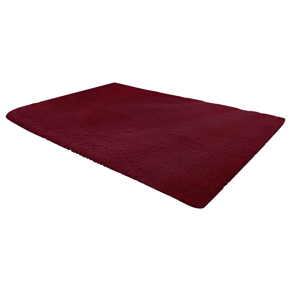 230x200cm Floor Rugs Large Shaggy Rug Area Carpet Bedroom Living Room Mat - Burgundy - Cosy Abode