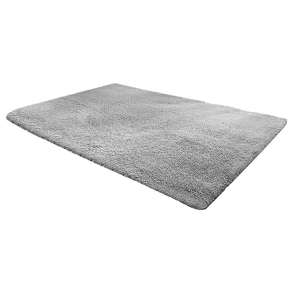 230x200cm Floor Rugs Large Shaggy Rug Area Carpet Bedroom Living Room Mat - Grey - Cosy Abode