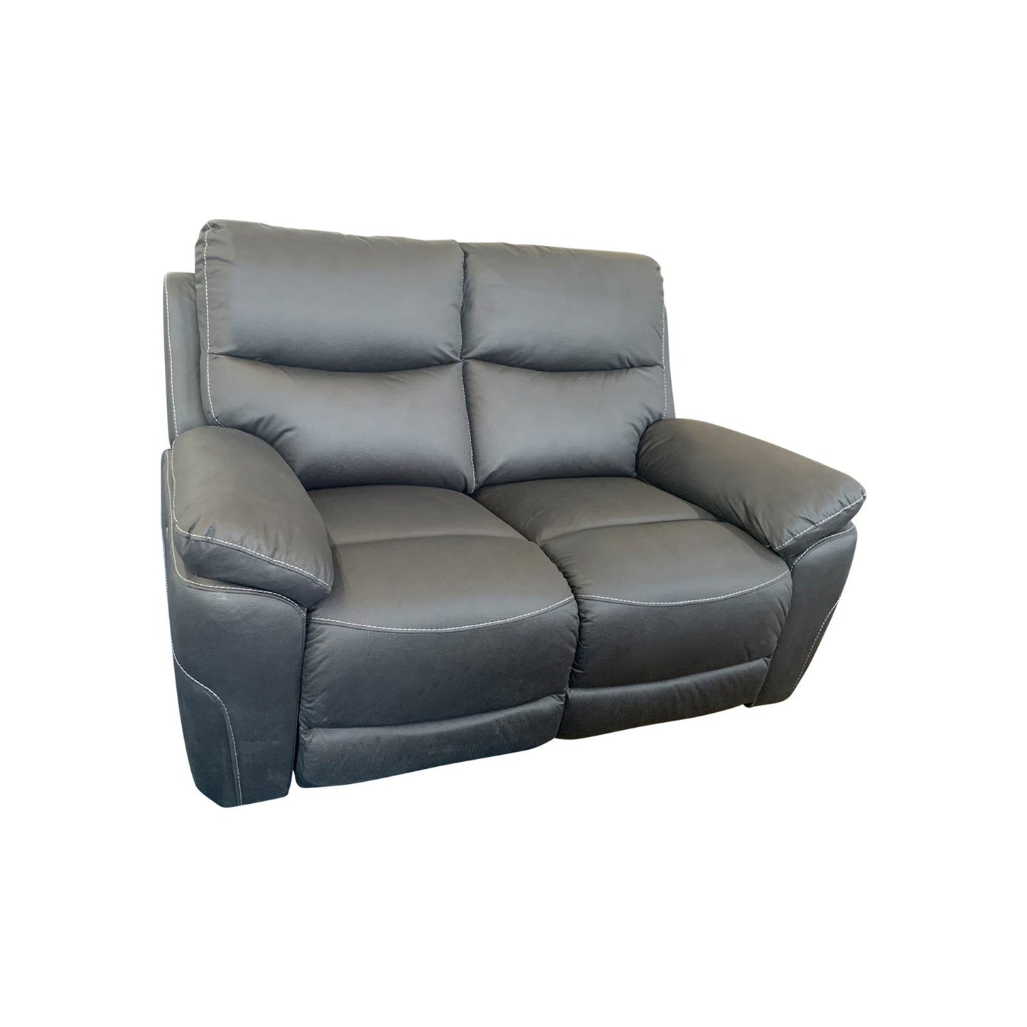 2R Finest Fabric Electric Recliner Feature Multi Positions Ultra Cushioned USB Outlets in Charcoal Colour - Cosy Abode