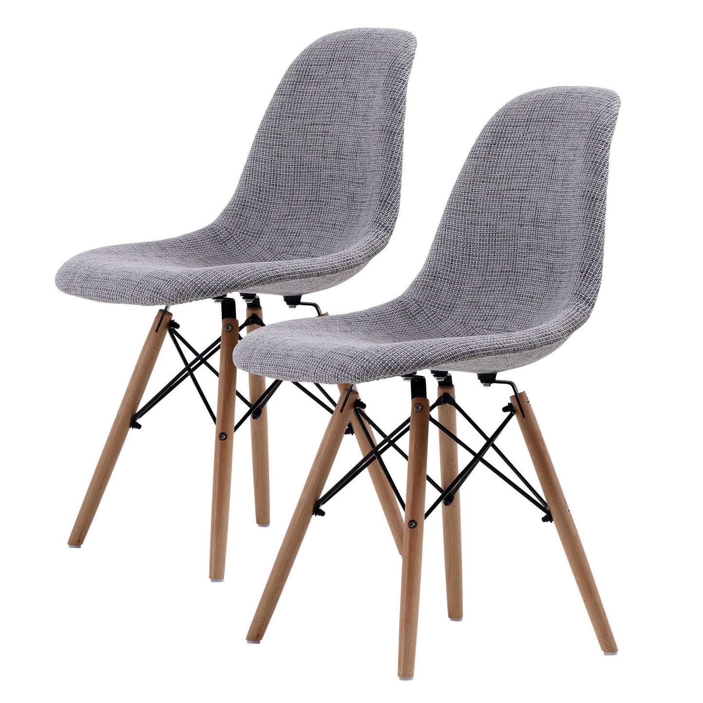 2X Retro Dining Cafe Chair DSW GREY - Cosy Abode
