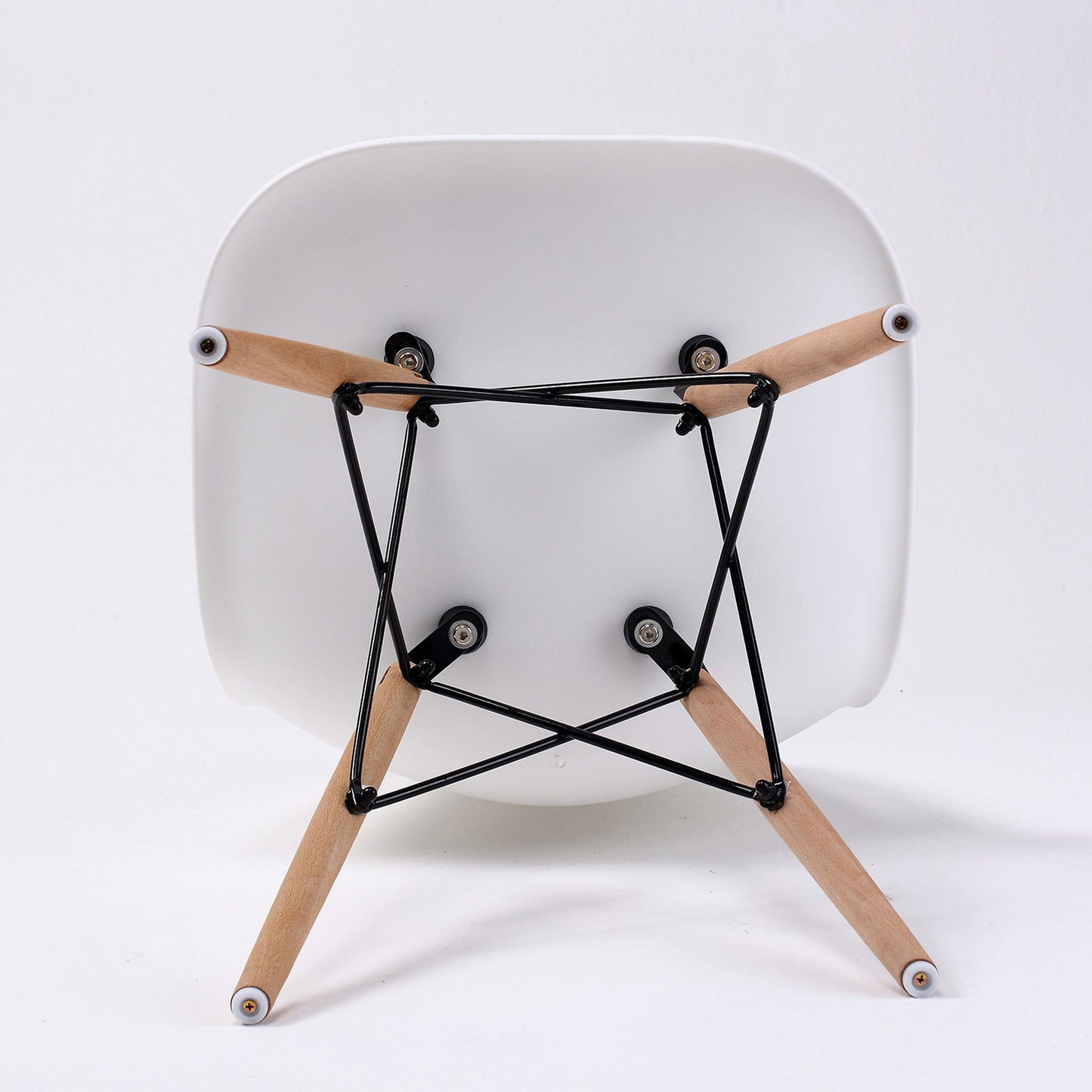 2X Retro Dining Cafe Chair DSW WHITE - Cosy Abode