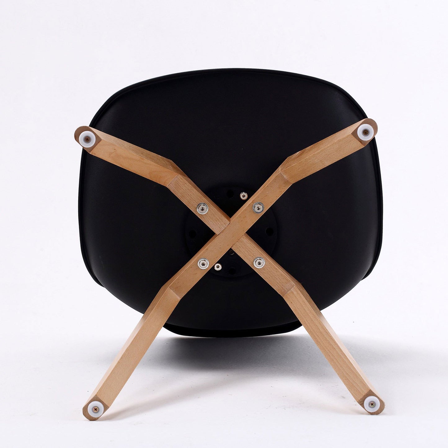 2X Retro Dining Cafe Chair Padded Seat BLACK - Cosy Abode