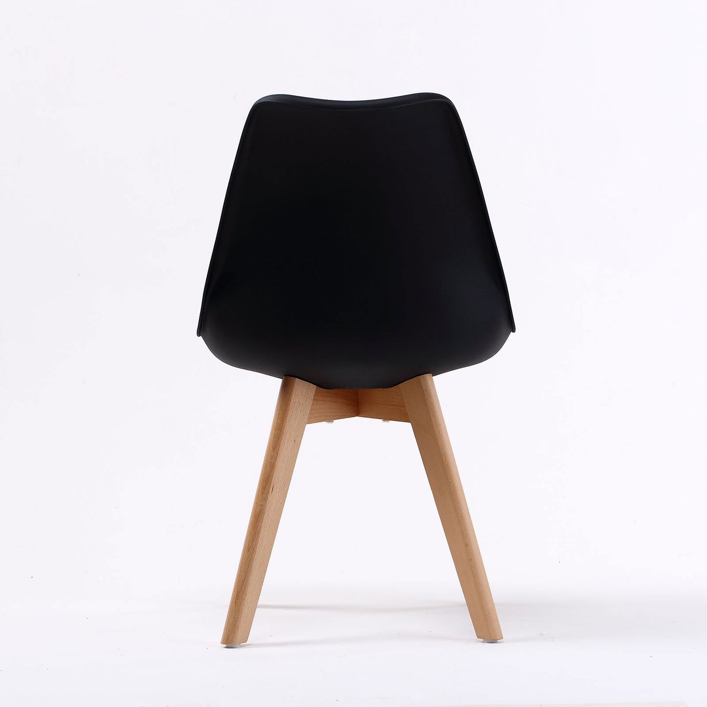 2X Retro Dining Cafe Chair Padded Seat BLACK - Cosy Abode
