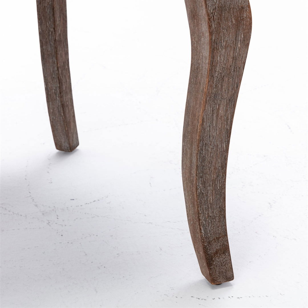 2X Solid Wood Fabric Upholstered Dining Chair Luxury Accent Chairs with Nailhead - Cosy Abode