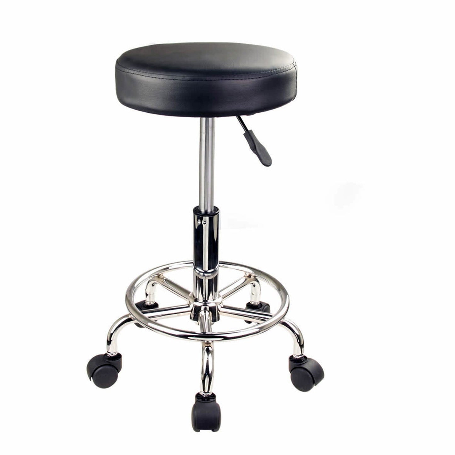 2X Swivel Salon Barber Stool Chair Round Type BLACK - Cosy Abode