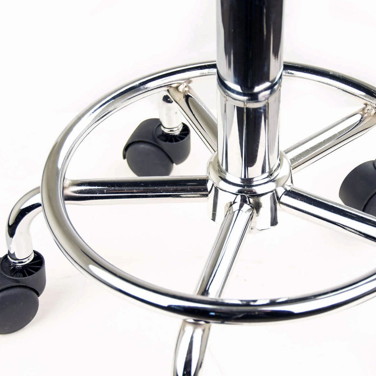 2X Swivel Salon Barber Stool Chair Round Type BLACK - Cosy Abode