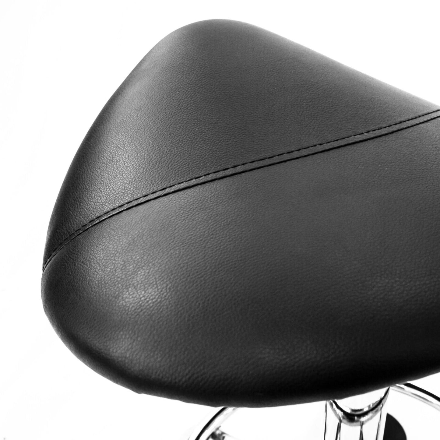 2X Swivel Salon Barber Stool Chair Saddle Type BLACK - Cosy Abode