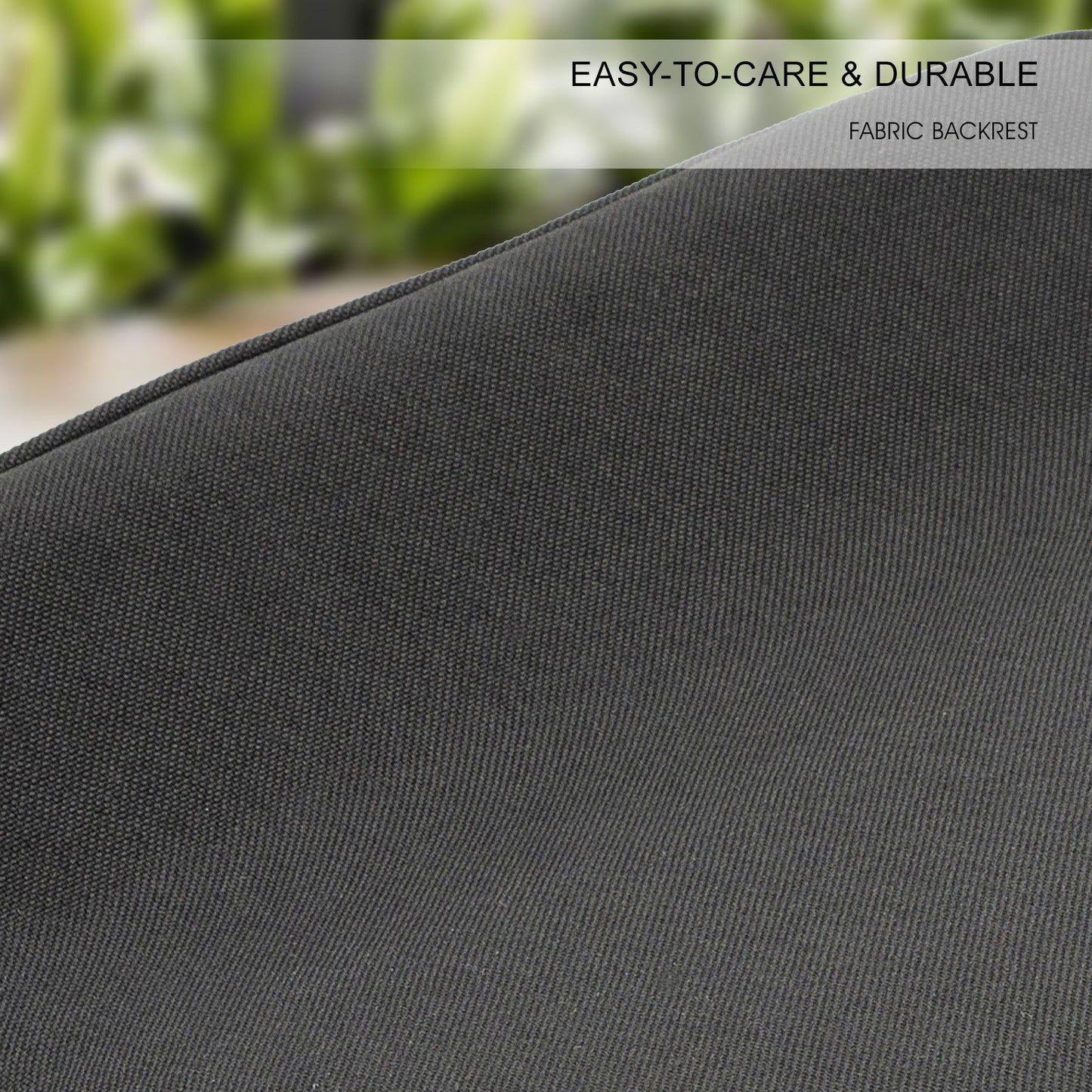 2X Wooden Bar Stool Dining Chair Fabric DARA 73cm BLACK - Cosy Abode