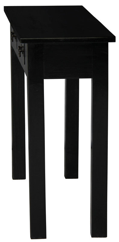 2 Drawer Straight Leg Sofa/Hall Table (Black) - Cosy Abode