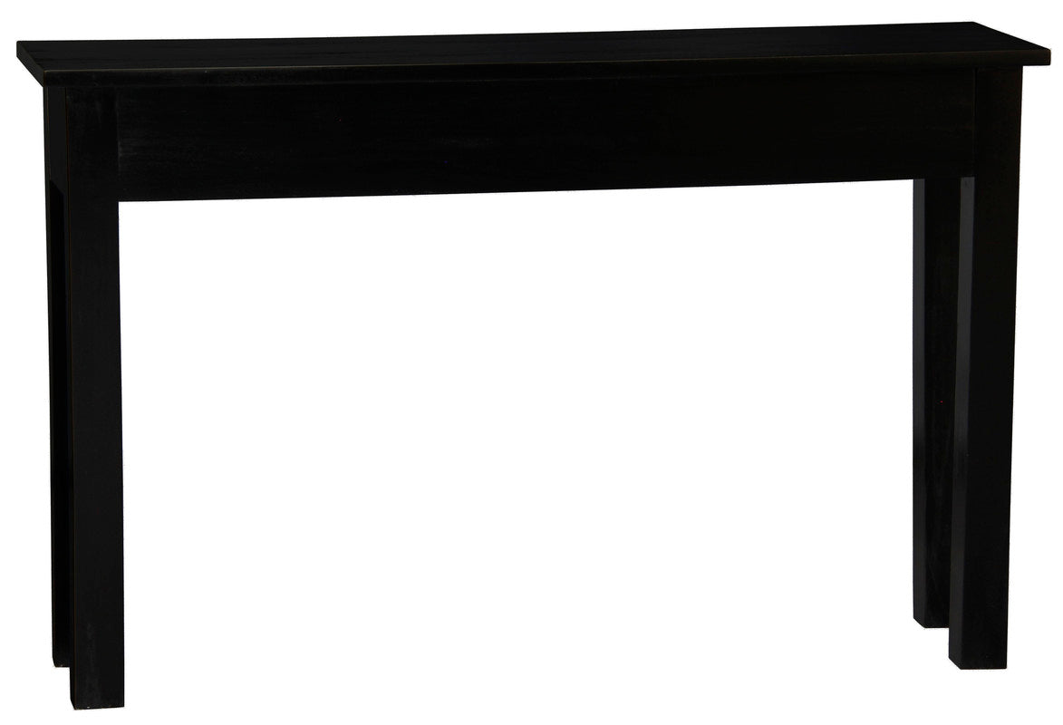 2 Drawer Straight Leg Sofa/Hall Table (Black) - Cosy Abode