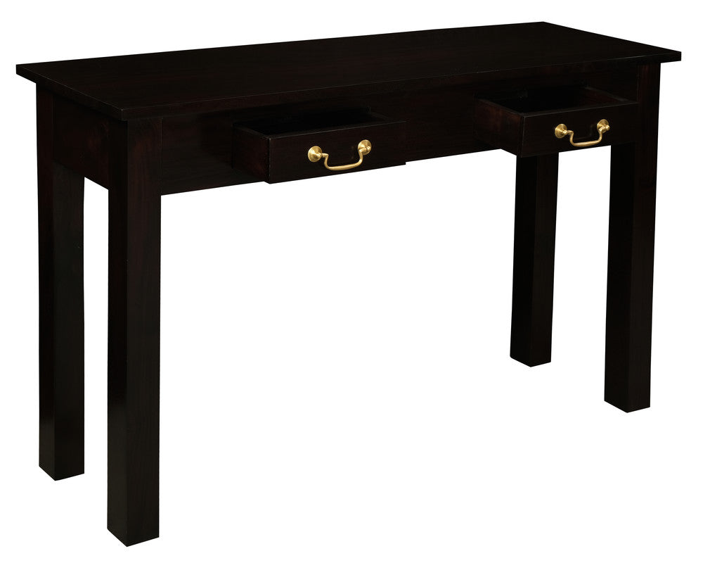 2 Drawer Straight Leg Sofa/Hall Table (Chocolate) - Cosy Abode