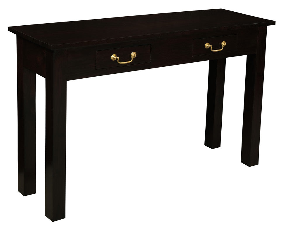 2 Drawer Straight Leg Sofa/Hall Table (Chocolate) - Cosy Abode