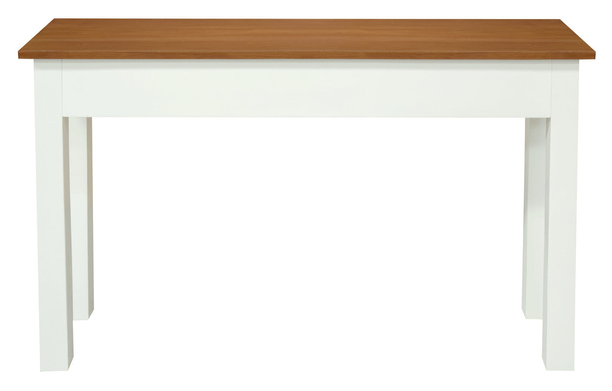 2 Drawer Straight Leg Sofa/Hall Table (White Caramel) - Cosy Abode