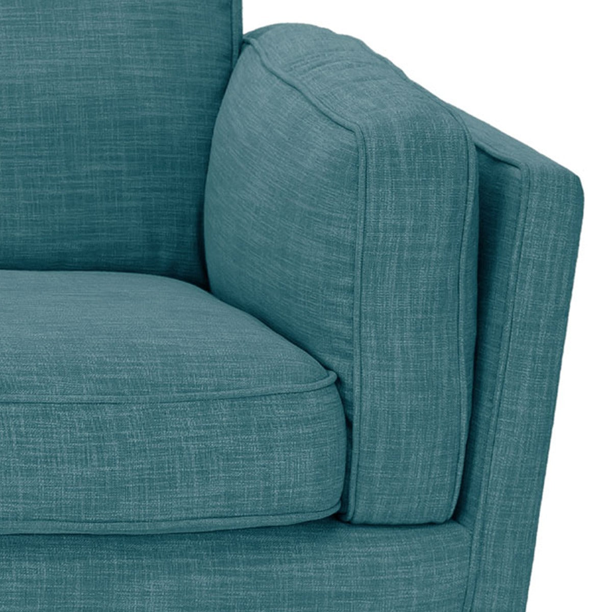 2 Seater Sofa Teal Fabric Lounge Set for Living Room Couch with Wooden Frame - - Cosy Abode