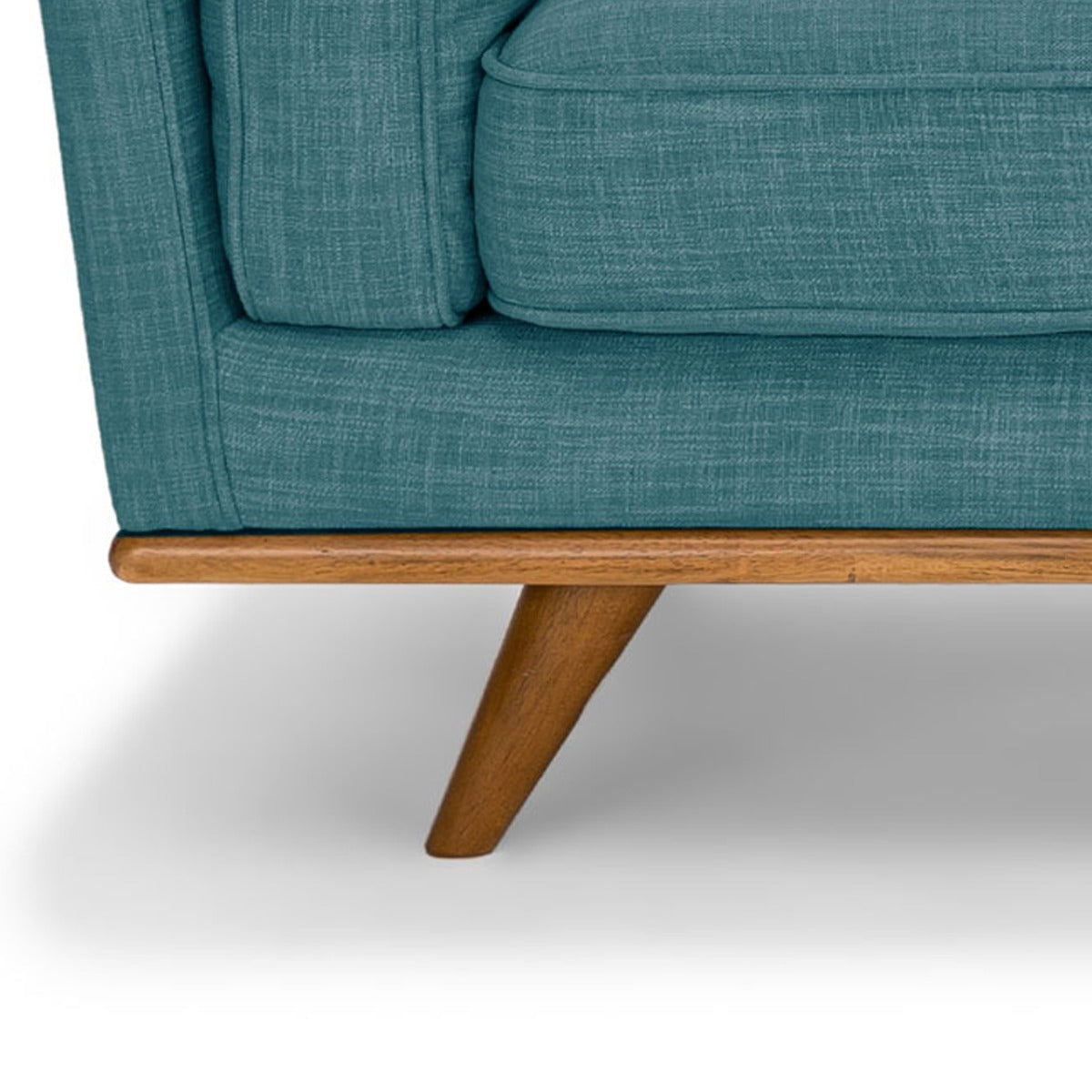 2 Seater Sofa Teal Fabric Lounge Set for Living Room Couch with Wooden Frame - - Cosy Abode