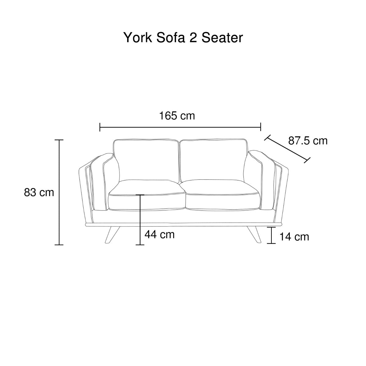 2 Seater Sofa Teal Fabric Lounge Set for Living Room Couch with Wooden Frame - - Cosy Abode