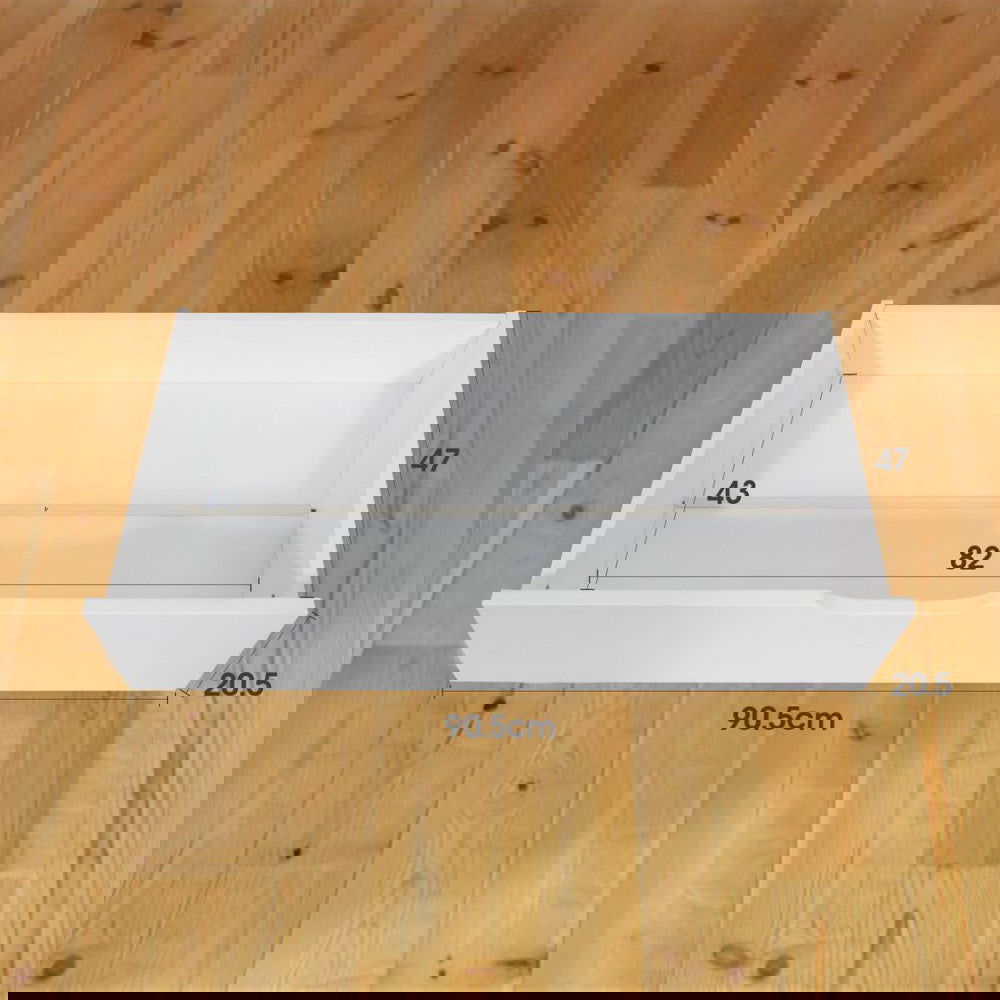 2 x Wooden Bed Frame Storage Trundle Drawers-White - Cosy Abode