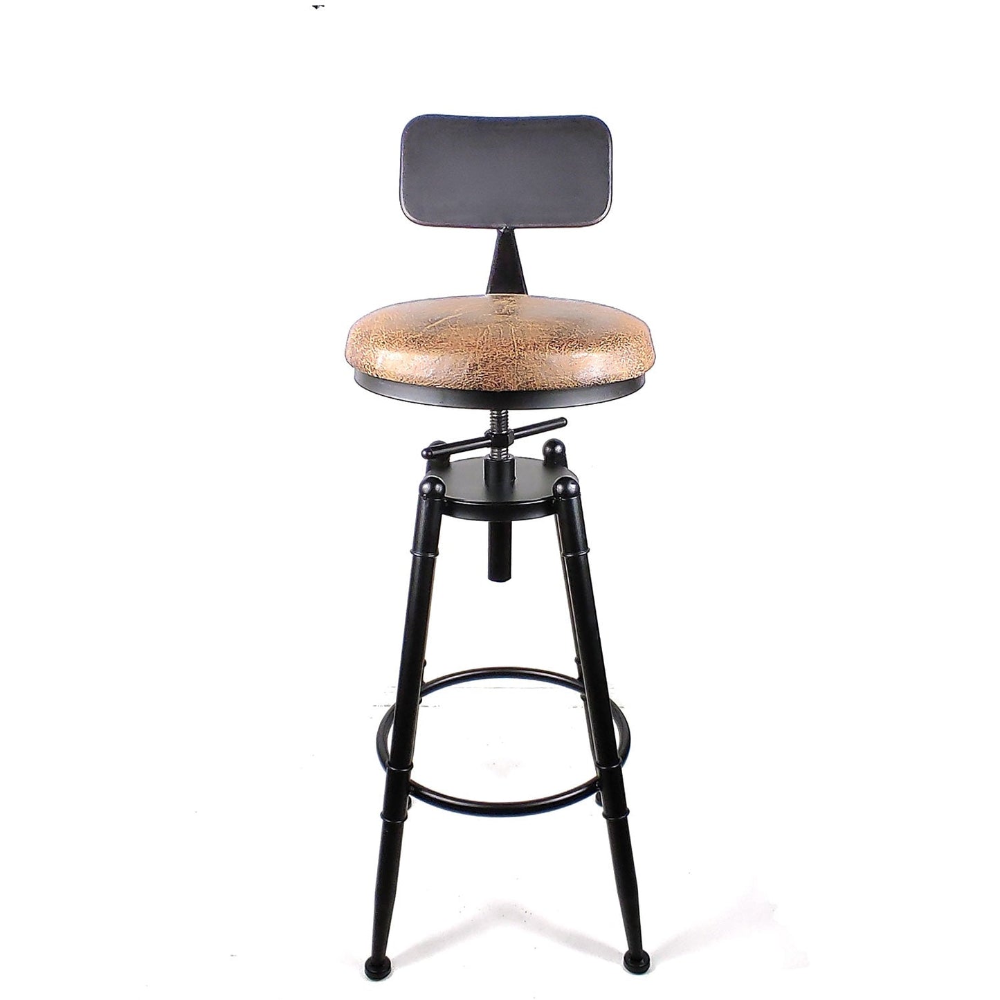 2x Vintage Industrial Rustic Bar Stool Kitchen Stool Swivel Chair Counter Height - Cosy Abode