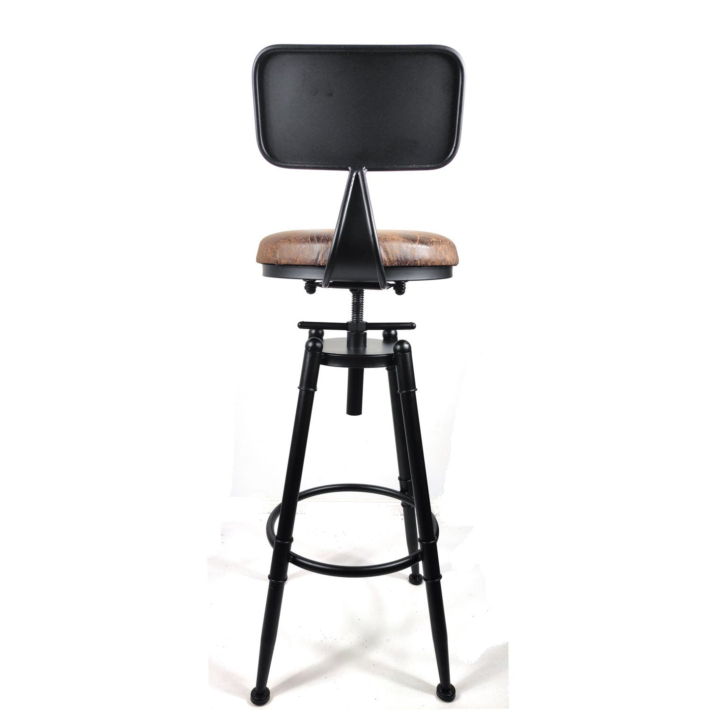 2x Vintage Industrial Rustic Bar Stool Kitchen Stool Swivel Chair Counter Height - Cosy Abode