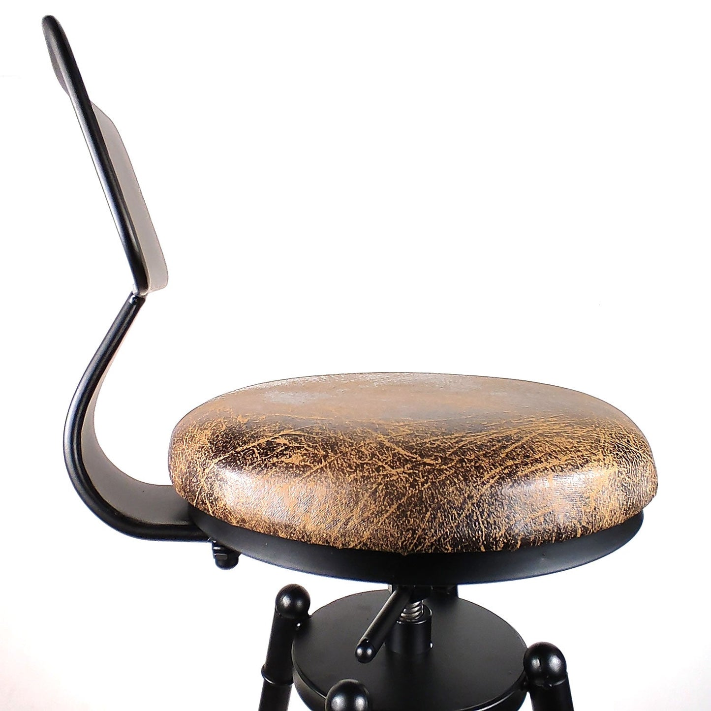 2x Vintage Industrial Rustic Bar Stool Kitchen Stool Swivel Chair Counter Height - Cosy Abode