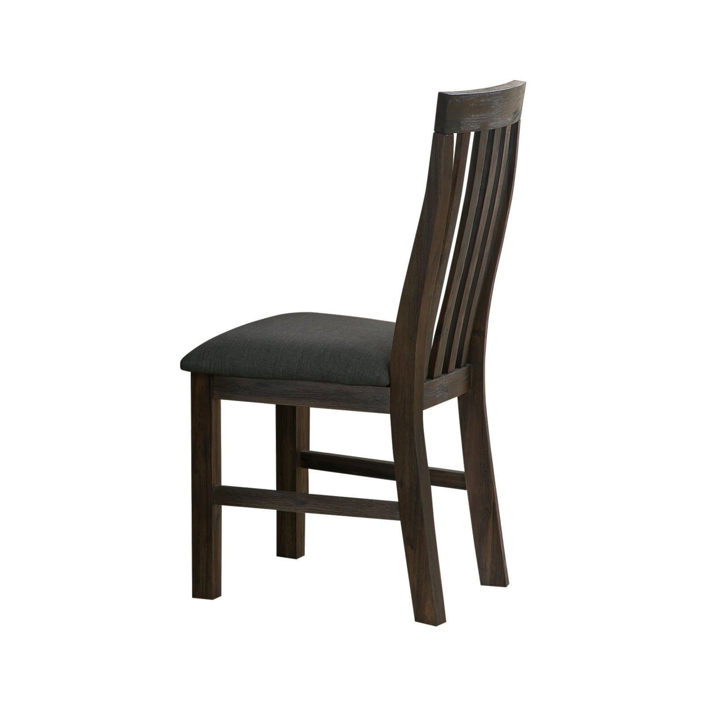 2x Wooden Frame Leatherette in Solid Wood Acacia & Veneer Dining Chairs in Chocolate Colour - Cosy Abode