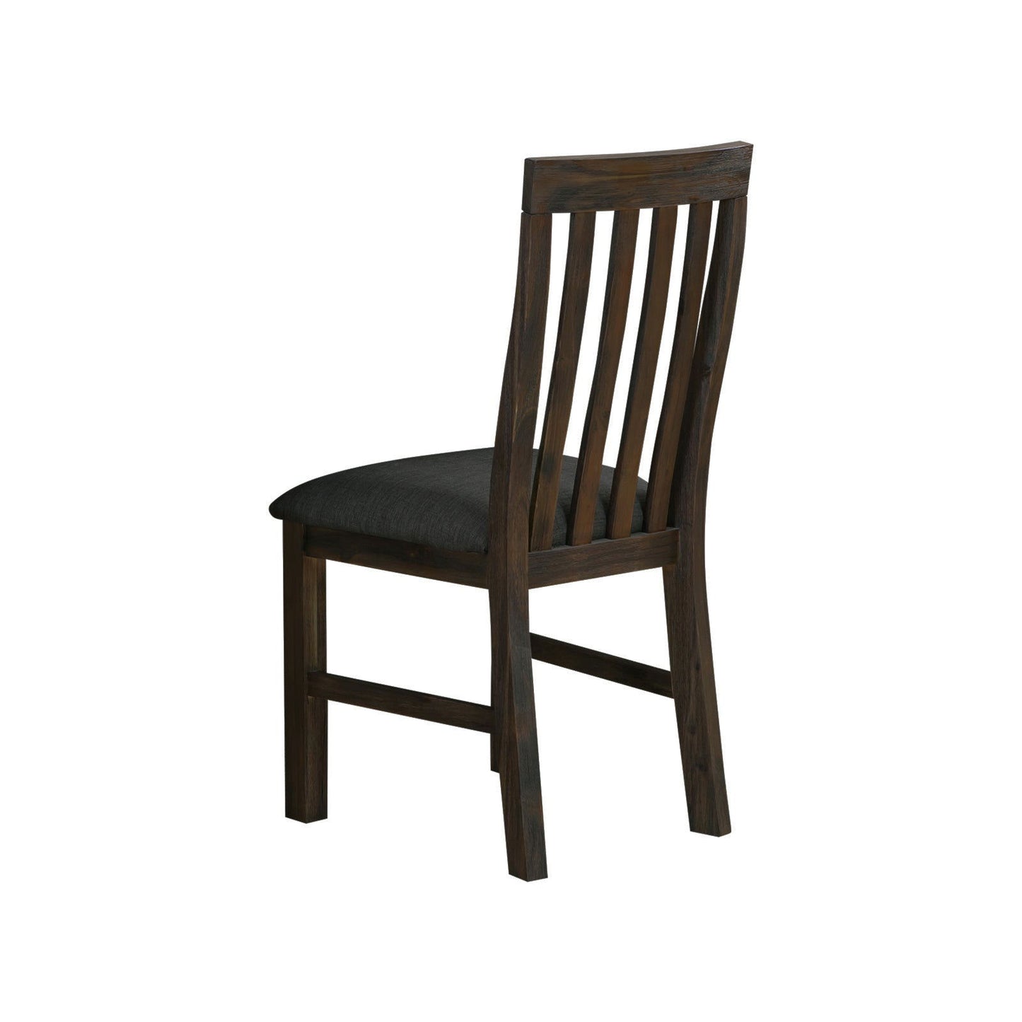 2x Wooden Frame Leatherette in Solid Wood Acacia & Veneer Dining Chairs in Chocolate Colour - Cosy Abode