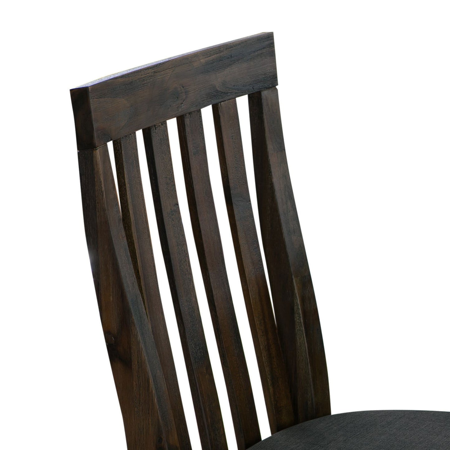 2x Wooden Frame Leatherette in Solid Wood Acacia & Veneer Dining Chairs in Chocolate Colour - Cosy Abode