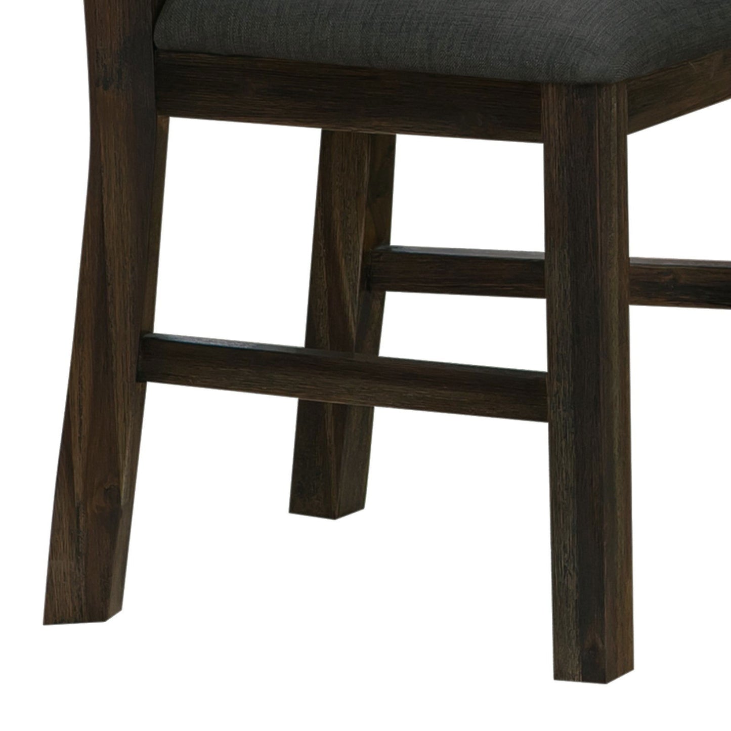 2x Wooden Frame Leatherette in Solid Wood Acacia & Veneer Dining Chairs in Chocolate Colour - Cosy Abode