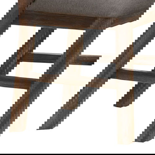 2x Wooden Frame Leatherette in Solid Wood Acacia & Veneer Dining Chairs in Chocolate Colour - Cosy Abode