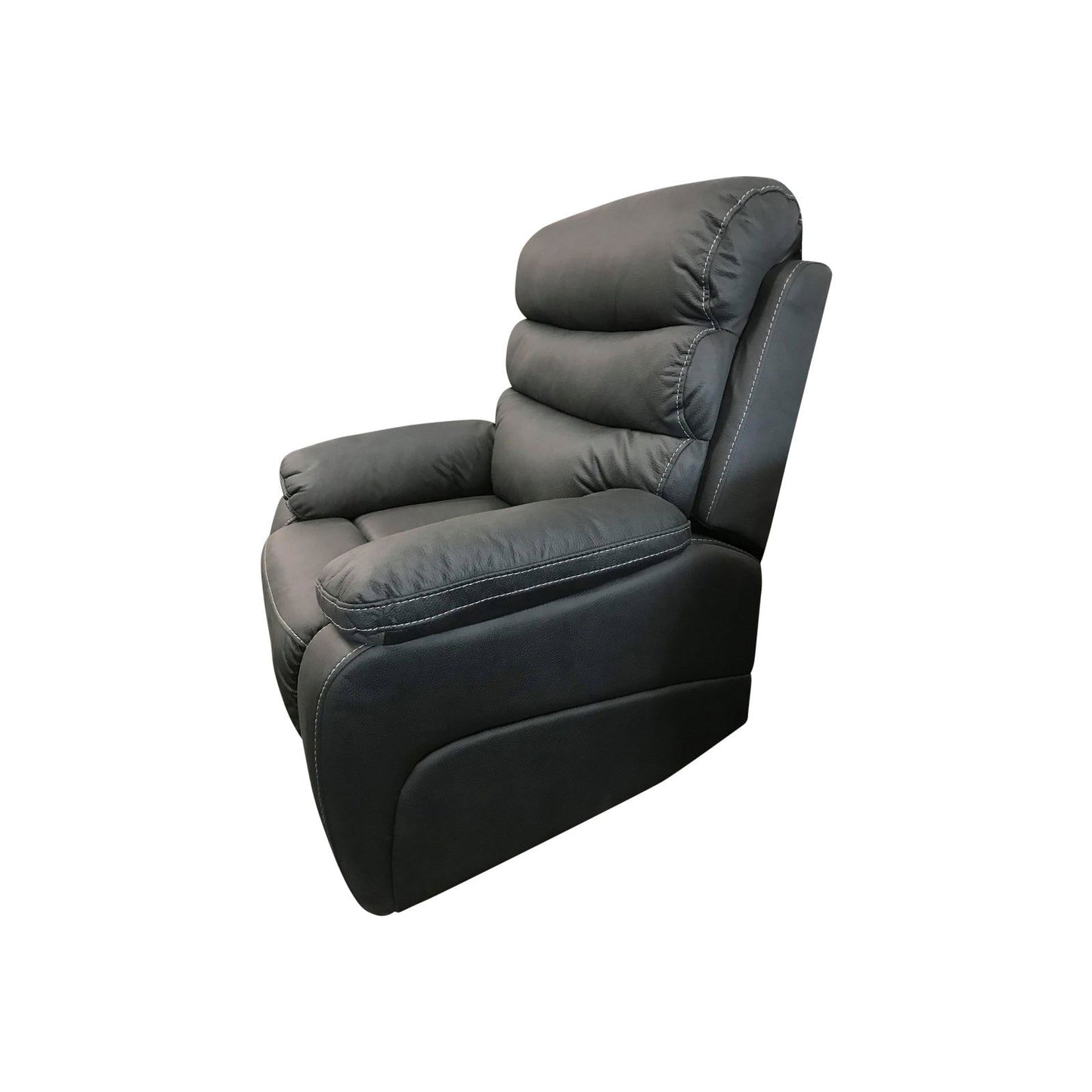 3RR+1RR+1RR Leatherette Grey Electric Recliner Feature Multi Positions Ultra Cushioned USB Outlets - Cosy Abode
