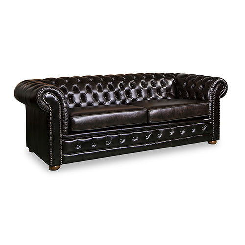 3+2+1 Seater Genuine Leather Upholstery Deep Quilting Pocket Spring Button Studding Sofa Lounge Set for Living Room Couch In Burgandy Colour - Cosy Abode