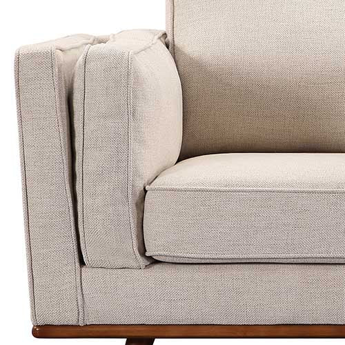3+2+1 Seater Sofa Beige Fabric Lounge Set for Living Room Couch with Wooden Frame - Cosy Abode