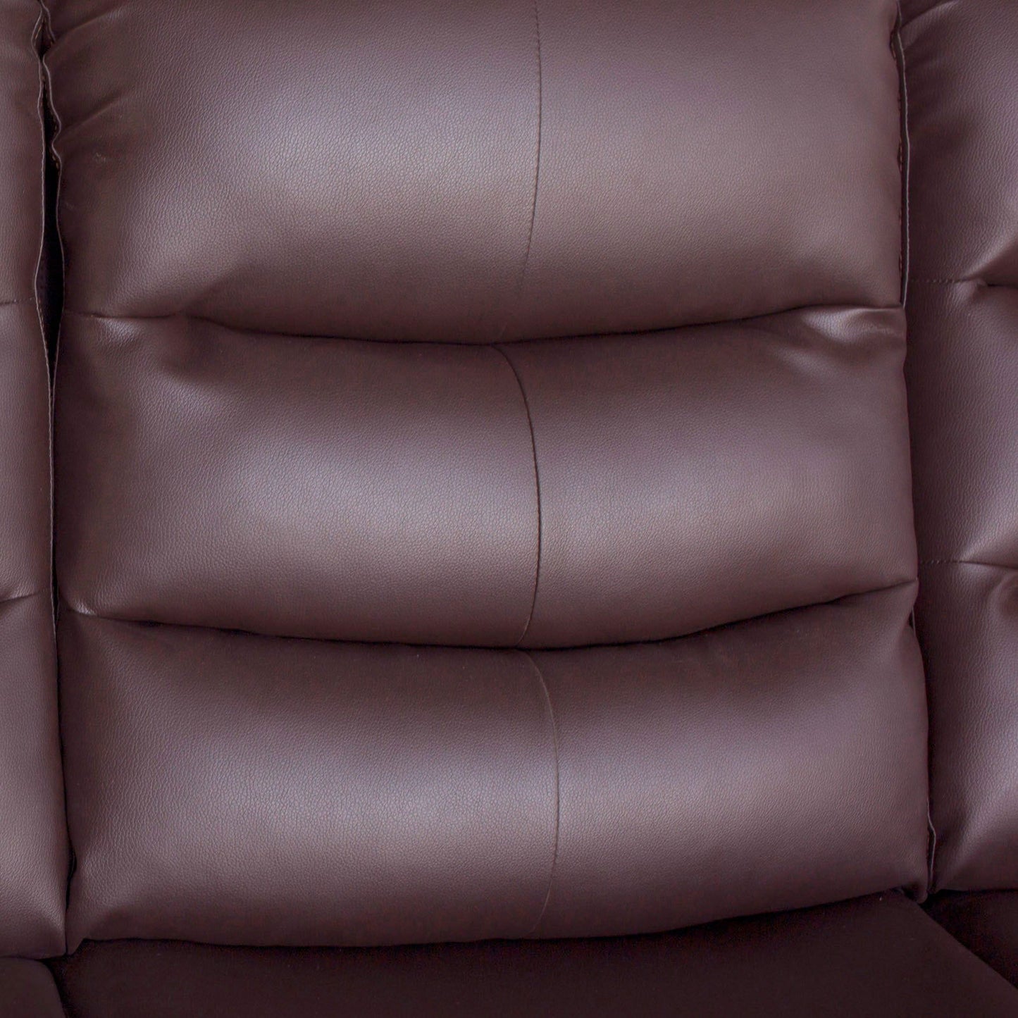 3 Seater Recliner Sofa In Faux Leather Lounge Couch in Brown - Cosy Abode
