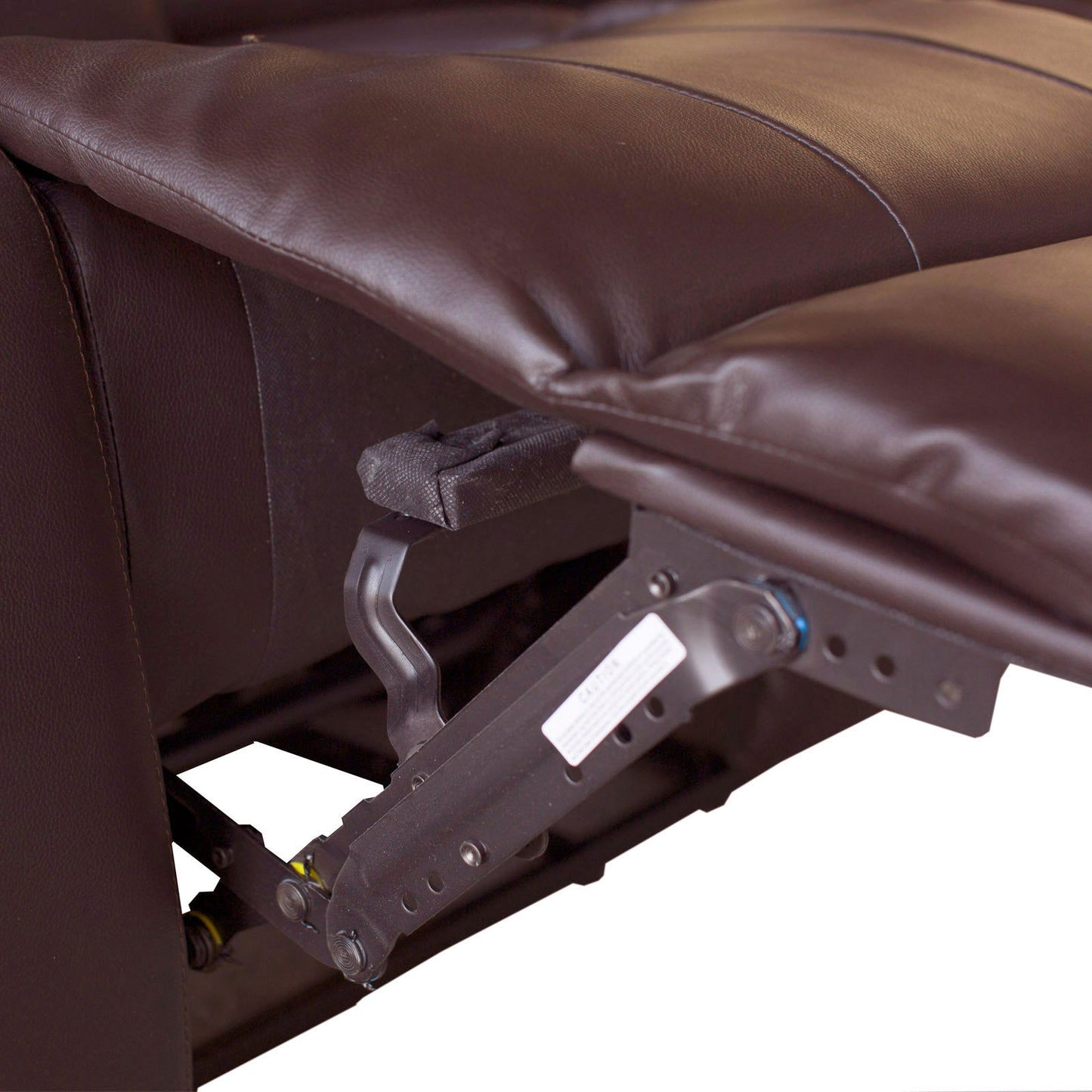 3 Seater Recliner Sofa In Faux Leather Lounge Couch in Brown - Cosy Abode